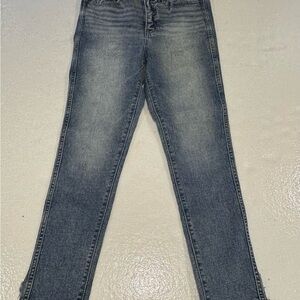 BKE Billie Women’s Jeans 27x27 Slim Fit High Rise Ankle Distressed Raw Hem